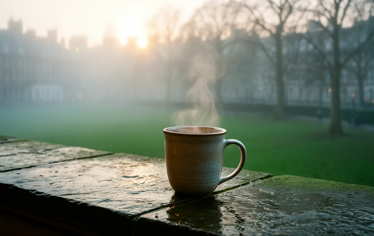The peaceful atmosphere of an early London morning